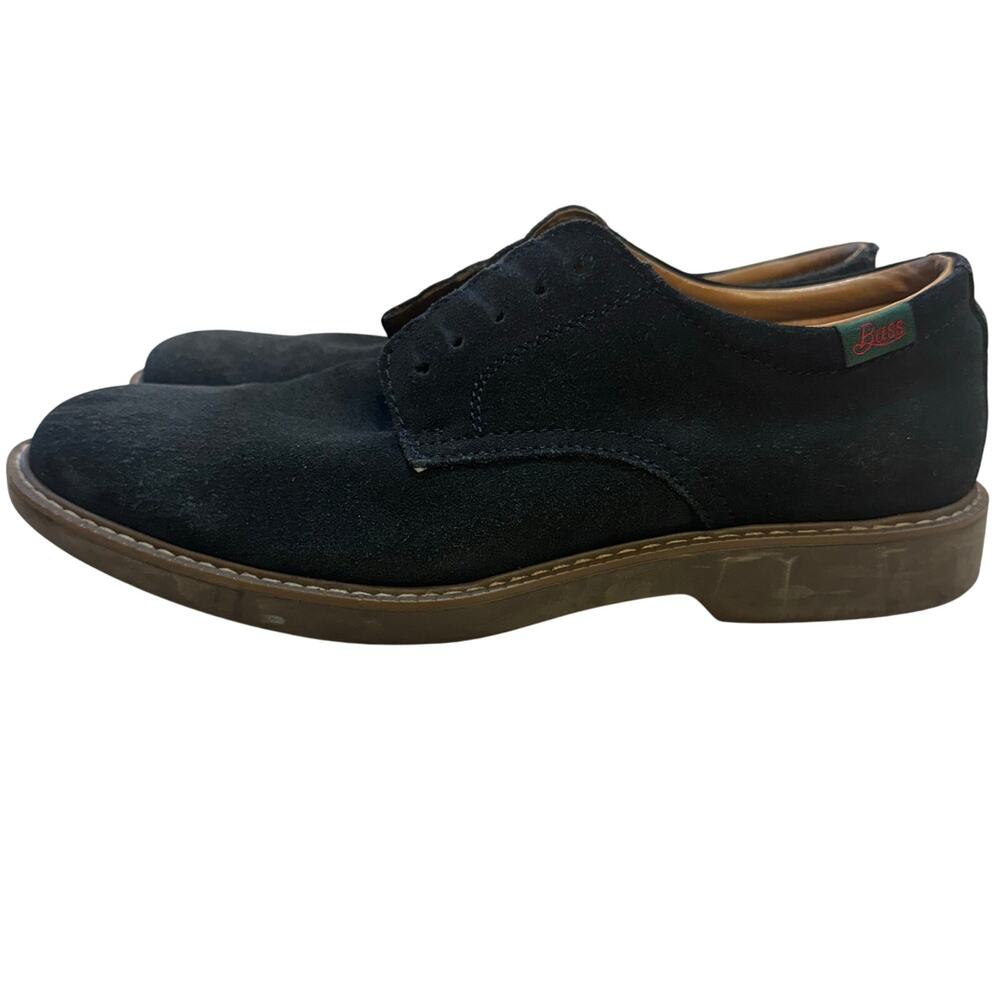 GH Bass Pasadena Mens 7.5 Blue Suede Oxfords Bucks Derby Shoes Classic Preppy